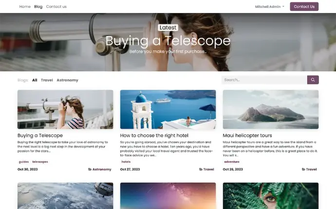 Website Blog Example